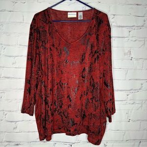 Alfred Dunner size 3XL red top‎